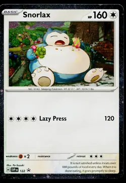 Snorlax 122 Promo Scarlet & Violet Pokemon Near Mint - Image 1