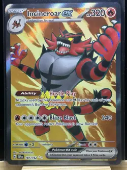 Pokemon Incineroar EX 187/162 Temp Forces Ultra Rare Full Art FREE 📦 - Image 1