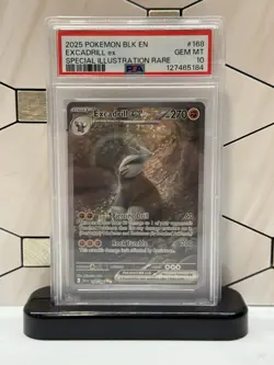 2025 POKEMON BLK BLACK BOLT #168 EXCADRILL ex SPECIAL ILLUSTRATION RARE PSA 10 - Image 1