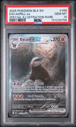 Excadrill Ex Pokemon Blk En-Black Bolt 168 NM PSA 10 - Image 1