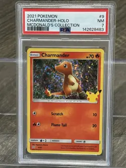 2021 Pokemon Charmander-Holo McDonald's Collection #9 PSA 7 NM - Image 1