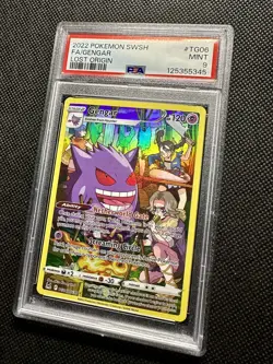 2022 POKEMON SWORD & SHIELD LOST ORIGIN #TG06 FULL ART/GENGAR PSA 9 - Image 1