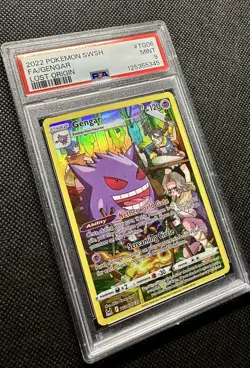 2022 POKEMON SWORD & SHIELD LOST ORIGIN #TG06 FULL ART/GENGAR PSA 9 - Image 2