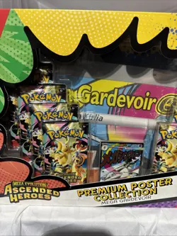 Pokemon Mega Evolution–Ascended Heroes Mega Gardevoir Premium Poster Box Sealed - Image 3