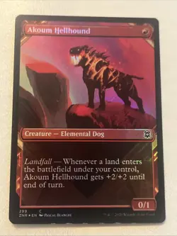 Akoum Hellhound 299 (C) (FOIL) Showcase MTG Zendikar Rising - Image 1