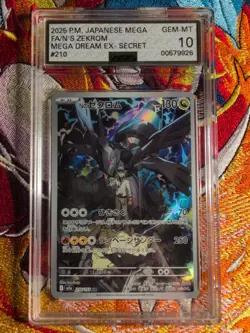AGS 10 GEM MINT JAPANESE POKEMON 2025 N's Zekrom AR 210/193 Mega Dream ex M2a - Image 1