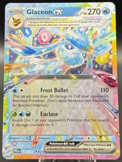 Pokemon Glaceon ex Sv: Prismatic Evolutions Double Rare Holo 270 HP English - Image 1