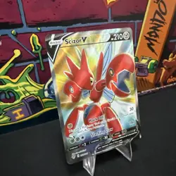 SCIZOR V 183/189 ULTRA RARE DARKNESS ABLAZE POKEMON HOLO NM - Image 2
