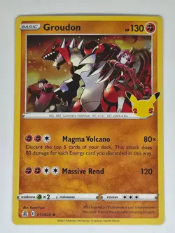 Groudon 017/025 Holo R Pokemon Celebrations NM - Image 1