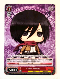 Near Mint - Weiss Schwarz Chimi Mikasa AOT/S35-E109 PR Promo - Attack on Titan - Image 1
