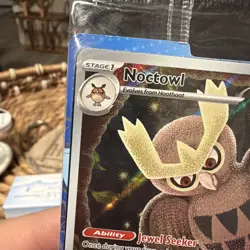 Pokemon Card TCG Noctowl SVP 141 S&V Stellar Crown Black Star Promo SEALED Holo - Image 3