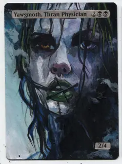 Yawgmoth, Thran Physician Altered Art Mtg Hand Painted Card Commander - Image 1