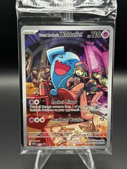 Pokemon Destined Rivals SEALED Promo Card #203 Team Rocket’s Wobbuffet - Image 1