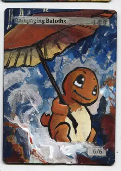 Rampaging Baloths Altered Art Mtg Hand Painted Card Commander - Image 1