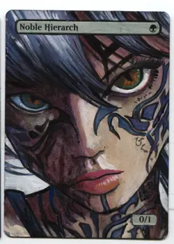 Noble Hierarch Altered Art Mtg Hand Painted Card Commander - Image 1