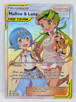 Mallow and Lana 231/236 Ultra Rare Pokemon Card - Image 1