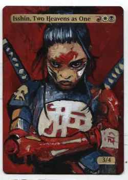 Isshin, Two Heavens as One Altered Art Mtg Hand Painted Card Commander - Image 1