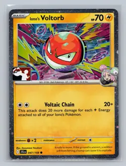 Iono's Voltorb (Cosmos Holo) 047/159 Holo Prize Pack Series Cards Pokemon NM - Image 1