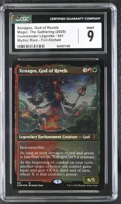 XENAGOS, GOD OF REVELS Commander Legends Etched Foil Mythic CGC 9 MTG - Image 1