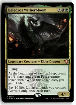 Beledros Witherbloom 296 SOC Mythic MTG Commander: Secrets of Strixhaven NM - Image 1