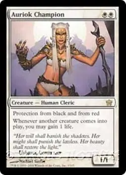 AURIOK CHAMPION Fifth Dawn MTG White Creature  LP Human Cleric RARE - Image 1