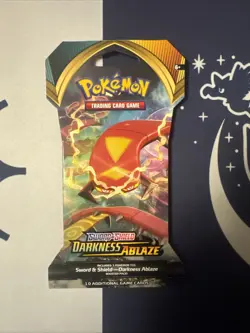 Pokemon TCG Sword & Shield Darkness Ablaze Sleeved Booster Pack - 10 Cards | NEW 820650807121 - Image 1
