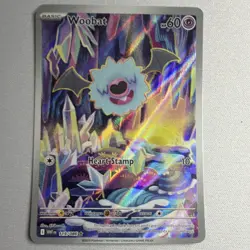 Pokemon Woobat 119/086 Illustration Rare Full Art Holo Sv: White Flare Card - Image 1