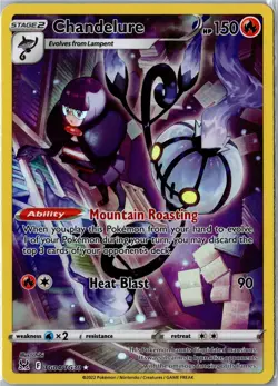 Pokemon Card - Chandelure TG04/TG30 Lost Origin Trainer Gallery Holo NM - Image 1