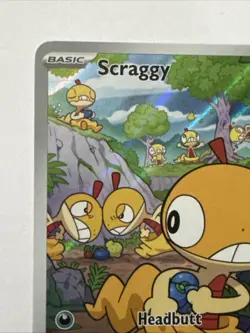 Pokemon TCG Scraggy 138/086 Illustration Rare Holo SV White Flare NM - Image 2