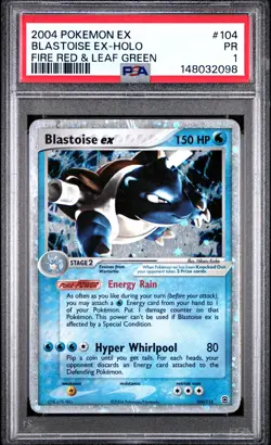 2004 POKEMON EX FIRE RED & LEAF GREEN #104 BLASTOISE EX-HOLO PSA 1 - Image 1