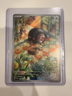 lechonk 208/197 sv03: obsidian flames illustration rare full art basic holo - Image 1