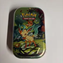 Pokemon Prismatic Evolutions Mini Tin ( Leafeon) - New - Sealed- No Dents - Image 1