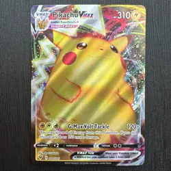Pikachu VMAX #44/185 Full Art Holo Ultra Rare Pokemon TCG Vivid Voltage LP - Image 1