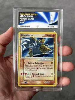Pokemon Groudon Gold Star 111/113 Holo EX Delta Species ACE 1 - Image 3