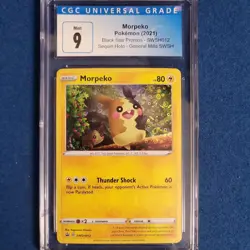 Pokemon (2021) CGC 9 Mint - Morpeko - (General Mills Promo) SWSH012 Sequin Holo - Image 1