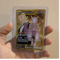 Pokemon Team Rocket's Mewtwo EX Hyper Rare Full Art Holo 240/182 Sv10 280 HP - Image 1