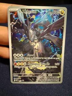 Pokemon N's Zekrom MEI: Mega Evolution Promo 037 Full Art Holo Basic 130 HP - Image 1