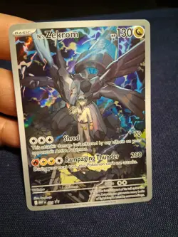 Pokemon N's Zekrom MEI: Mega Evolution Promo 037 Full Art Holo Basic 130 HP - Image 3