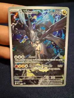 Pokemon N's Zekrom MEI: Mega Evolution Promo 037 Full Art Holo Basic 130 HP - Image 4
