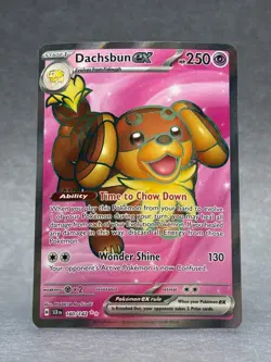 Pokemon - 160/142 Dachsbun ex SV07 Stellar Crown Ultra Rare Holo Full Art NM TCG - Image 1