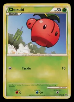 Cherubi 47/95 Common HGSS Unleashed Pokemon Near Mint - Image 1
