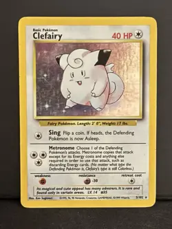 Clefairy 5/102 Pokemon Base Set - MP/HP - Image 1