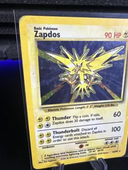 Pokemon TCG Zapdos Base Set 16/102 Holo Unlimited Holo Rare MP Condition - Image 2