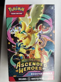 Pokemon TCG Mega Evolution Ascended Heroes Booster Bundle 6 Packs Factory Sealed - Image 1