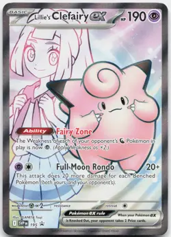Lillie's Clefairy ex 195 Holo Promo Scarlet & Violet Promo Pokemon Near Mint - Image 1