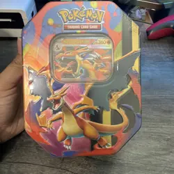 Pokemon Mega Charizard Y ex Tin, Factory Sealed - Image 1