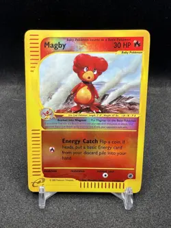 Pokemon Expedition Magby Reverse Holo Rare 17/165 LP - Image 1