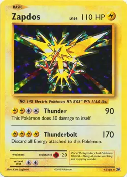 Zapdos - 42/108 - Holo Rare NM, English Pokemon Evolutions - Image 1
