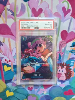 PSA 10 GEM MINT Japanese One Piece 2022 PERONA OP01-077 BOX TOPPER - Image 1