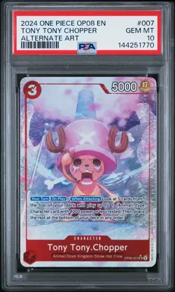 2024 ONE PIECE OP08-TWO LEGENDS ALTERNATE ART #007 TONY TONY CHOPPER PSA 10 - Image 1